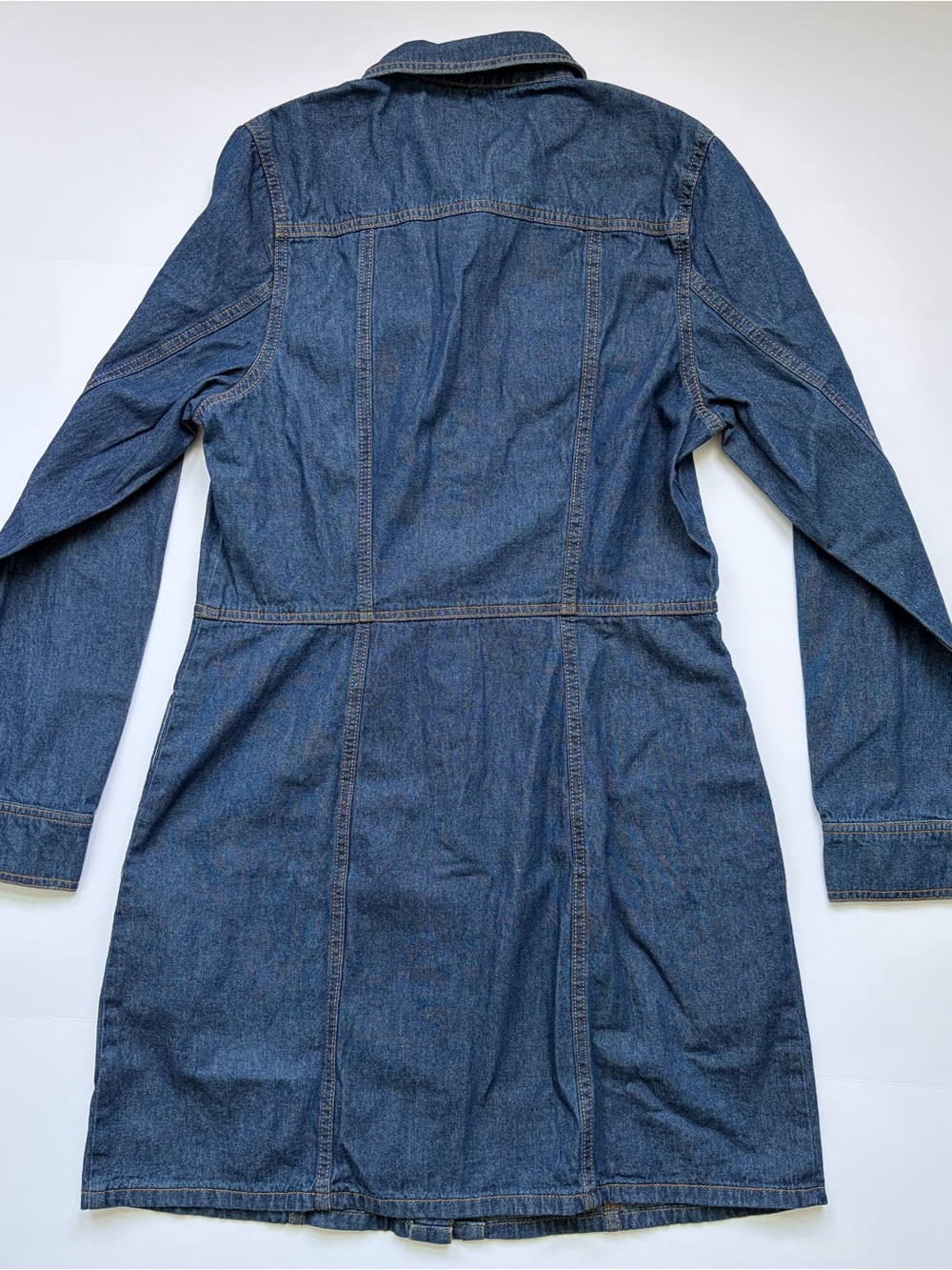 Frye Dark Blue Denim Midi Shirt Dress - Picture 6 of 7